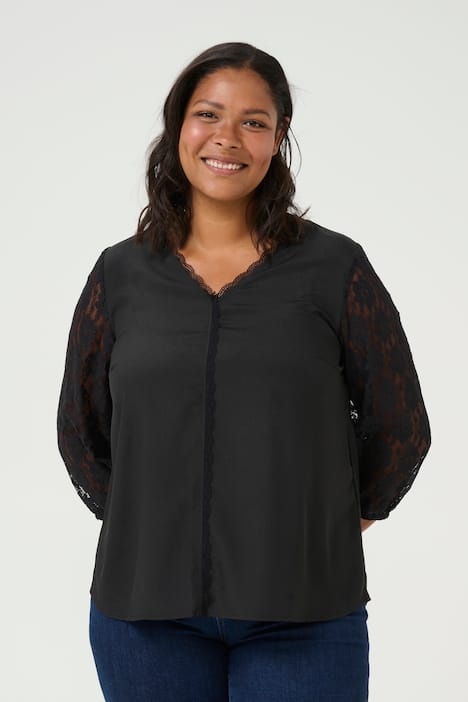 Langarm-Bluse Regular fit