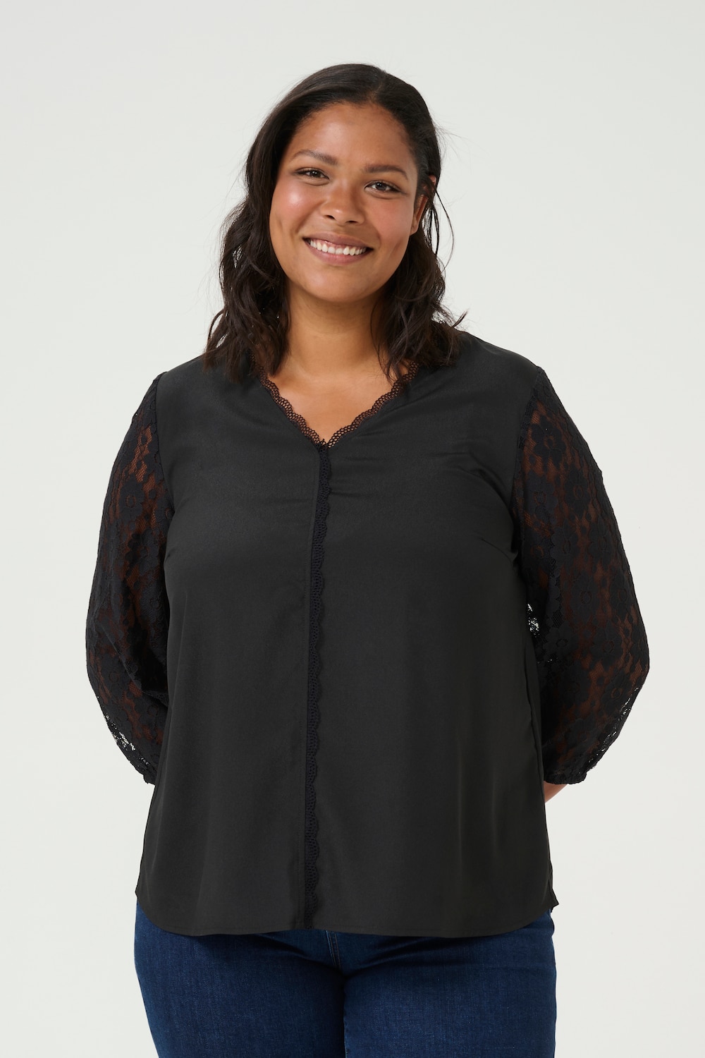 Langarm-Bluse Regular fit