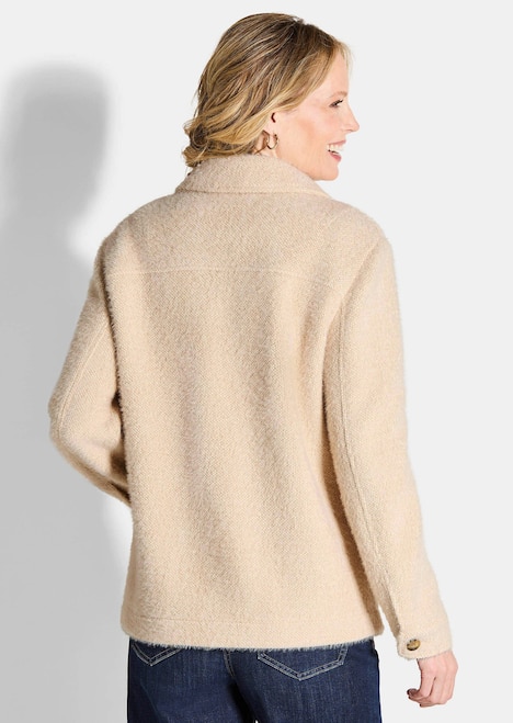 Strickjacke mit dezenter Wabenstruktur