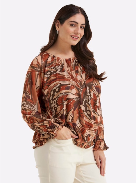 Langarm-Shirt Langarm Ohne Kragen