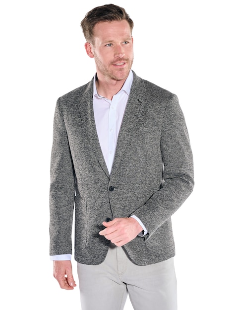 Herren Freizeit-Sakko mit Minimusterung , Beige