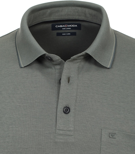 Polo-Shirt Langarm uni