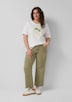 Baumwoll-T-Shirt mit Frontprint und Pailletten