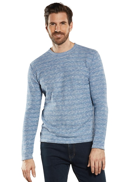 Herren Pullover gestreift , Hellblau