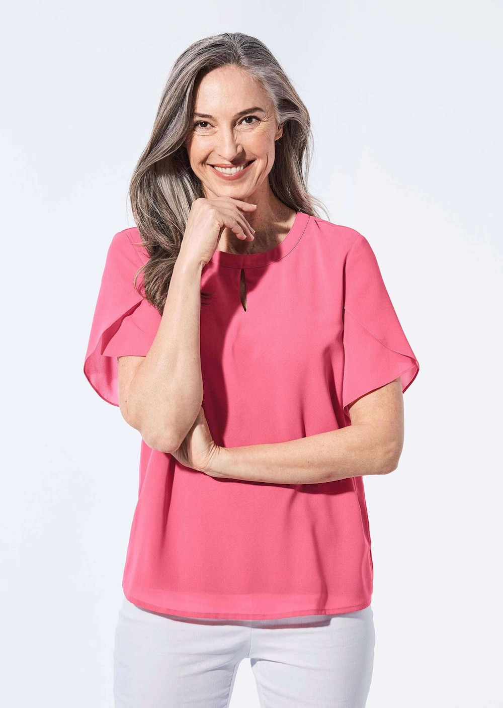Bluse mit aufregender Ärmellösung