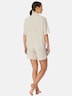 Schiesser Damen Shorty Selected Premium 7/8 - grau-jaspe