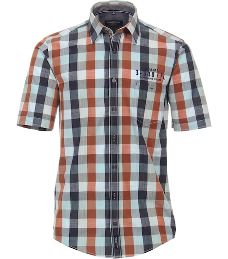 CASAMODA Freizeithemd Kurzarm kariert Casual Fit