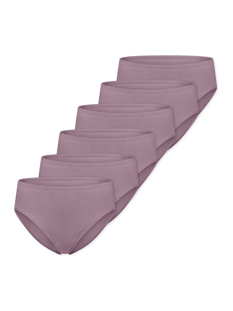 Schiesser Damen Slip Essentials 6-Pack mauve