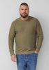 Strickpullover mit Flammgarnstruktur und Rollkante