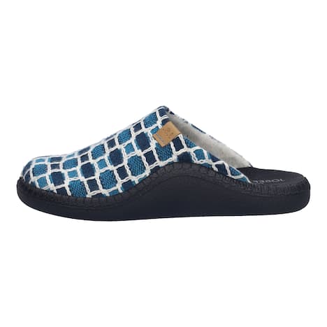 Hausschuh Monaco D 03, türkis-multi