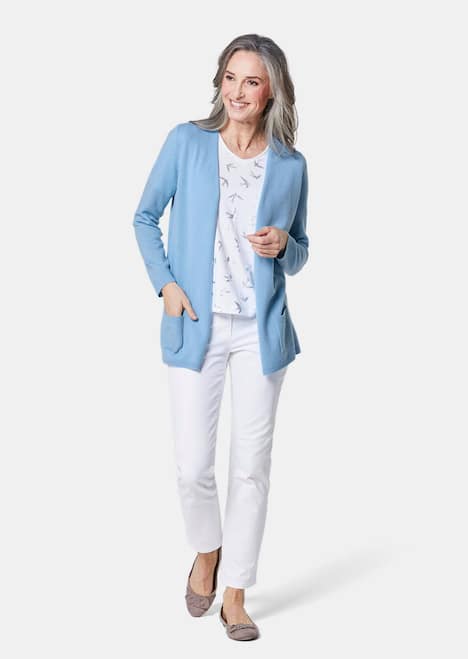 Langarm Feinstrick-Cardigan