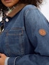 Jeans-Jacke Jeansjacke in leichter Waschung Langarm Fester Bund Hemdkragen