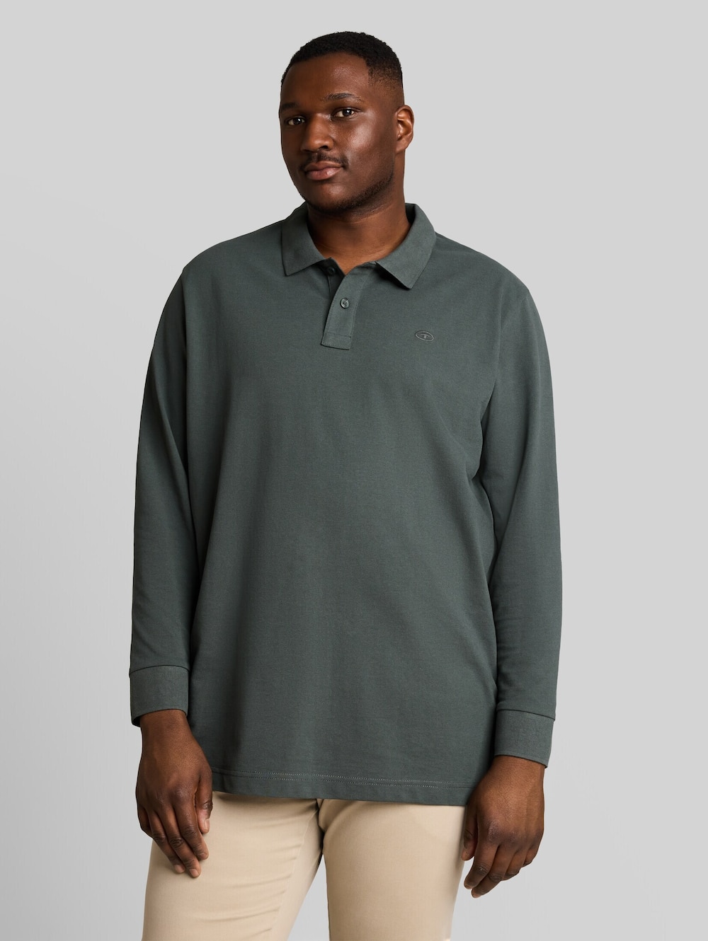 Langarm Piqué Poloshirt