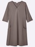 Kleid 3/4-Arm Ohne Kragen