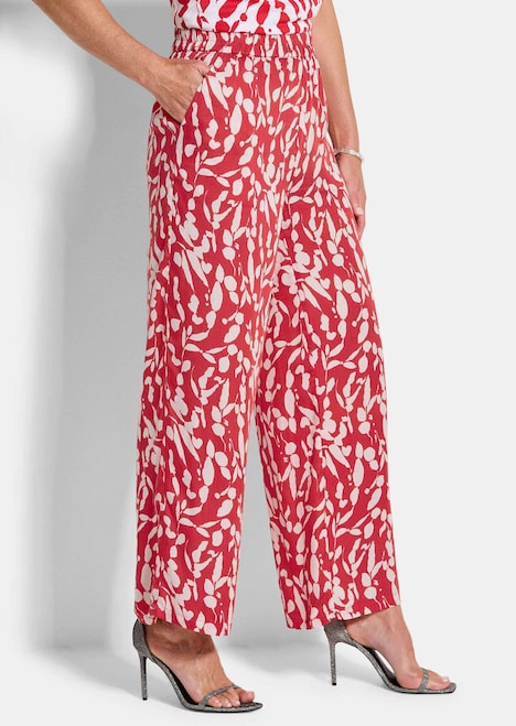 Druckhose mit floralem Muster