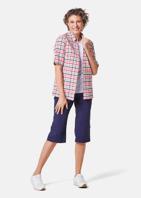 Wander-Bluse in Seersucker Qualität