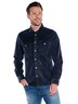 Herren Sportives Overshirt aus softer Velvet-Ware , Indigoblau
