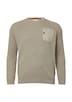 Baumwoll-Pullover mit aufgesetzter Brusttasche