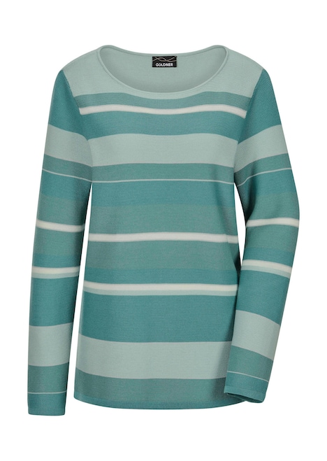Strickpullover im Ringel-Look
