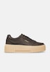 Sneaker mit Plateau-Sohle und Leo-Detail