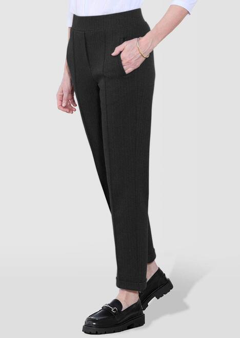 Broek CARLA met visgraatmotief