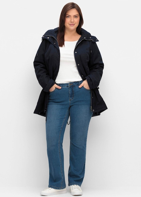 Bootcut-Jeans Bootcut-Jeans mit schmalem Bein und bequemer Taille Fester Bund Uni