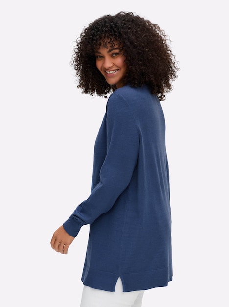 Pullover Pullover mit Intarsienmuster Langarm Sonstiges Muster Stehkragen