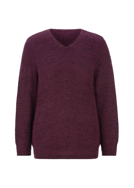 Strickpullover mit V-Ausschnitt