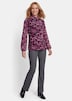 Mesh-shirt met paisley-print