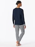 Schiesser Damen Pyjama Casual Essentials - nachtblau