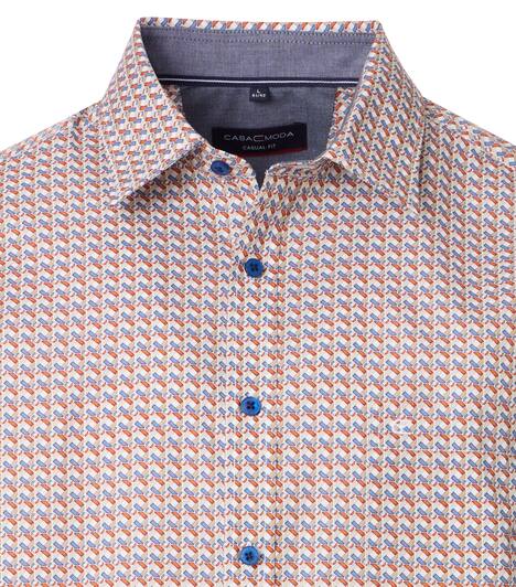 Freizeithemd Kurzarm Print Casual Fit