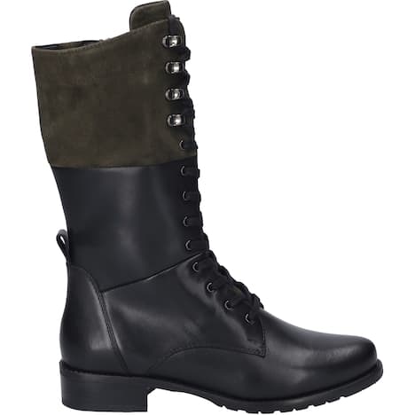 Damen Stiefel Chiara 09, schwarz-oliv