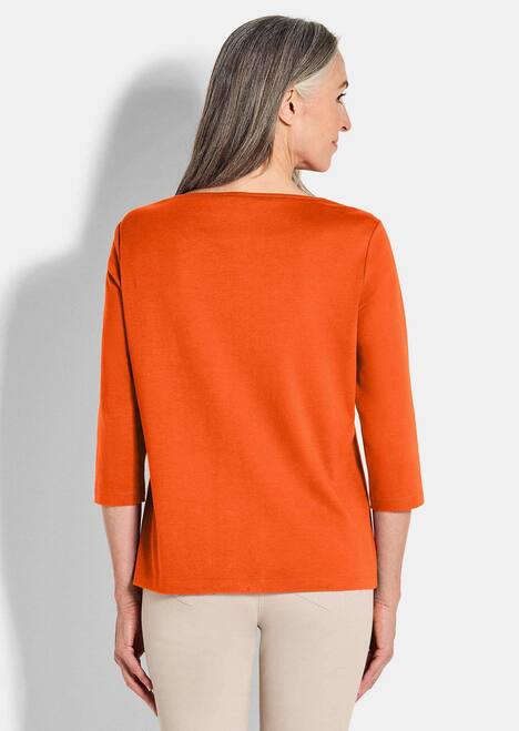 Basic Shirt mit U-Boot-Ausschnitt