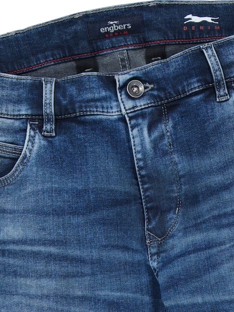 Herren Jeans 5-Pocket Superstretch , Taubenblau