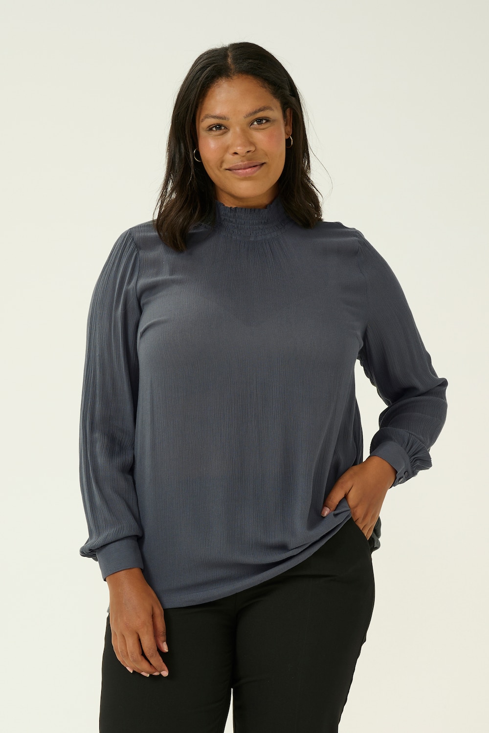 Langarm-Bluse Regular fit