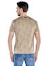 Herren Rundhals T-Shirt mit Allover-Print , Hellbraun