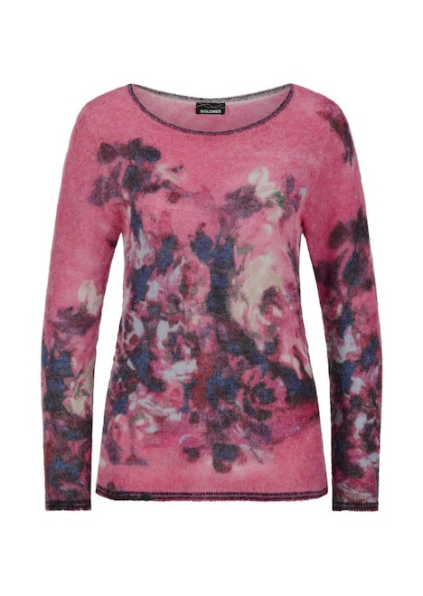 GOLDNER Gedessineerde pullover Tricot pullover met alpacawol