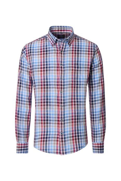 Leinenhemd kariert Casual Fit