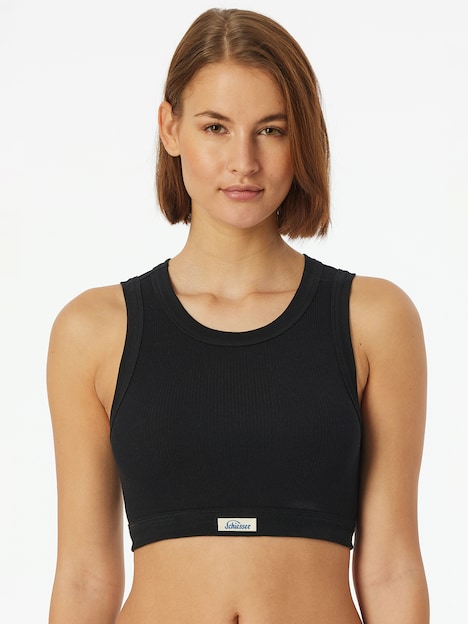Schiesser Bustier Feinripp - Revival Paula - schwarz