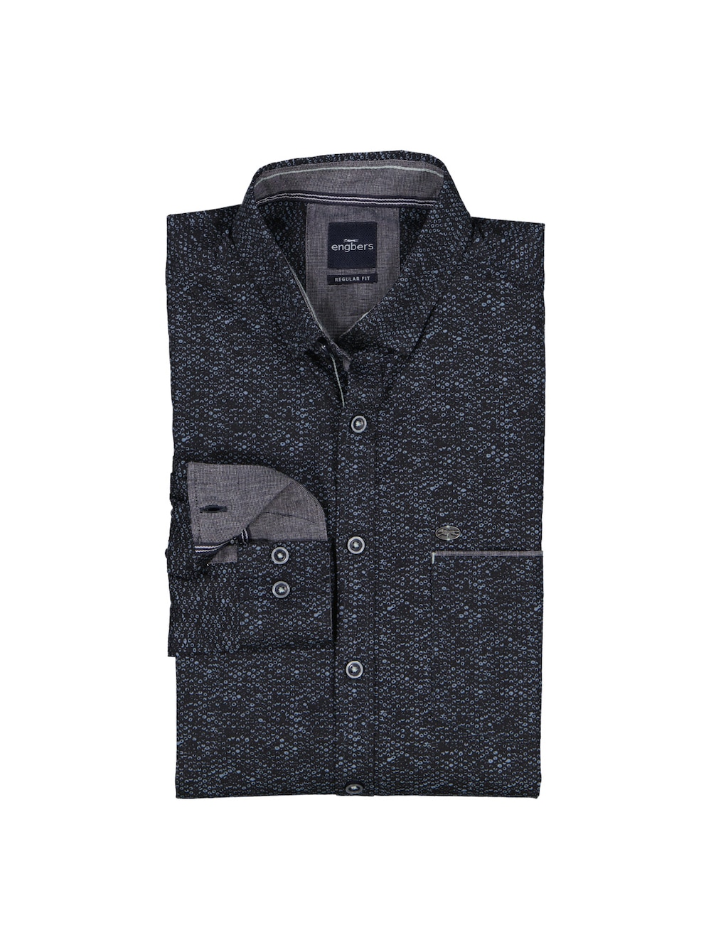 engbers Herren Hemd langarm , Schwarz