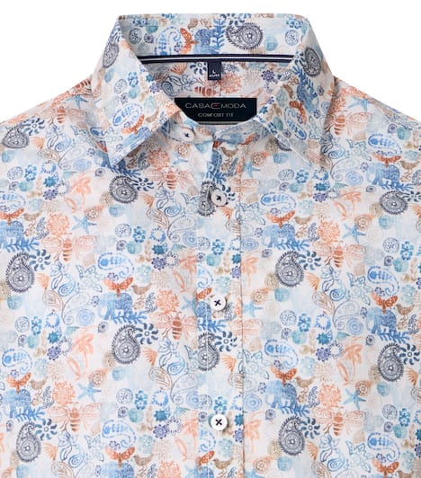 Freizeithemd Kurzarm Print Comfort Fit