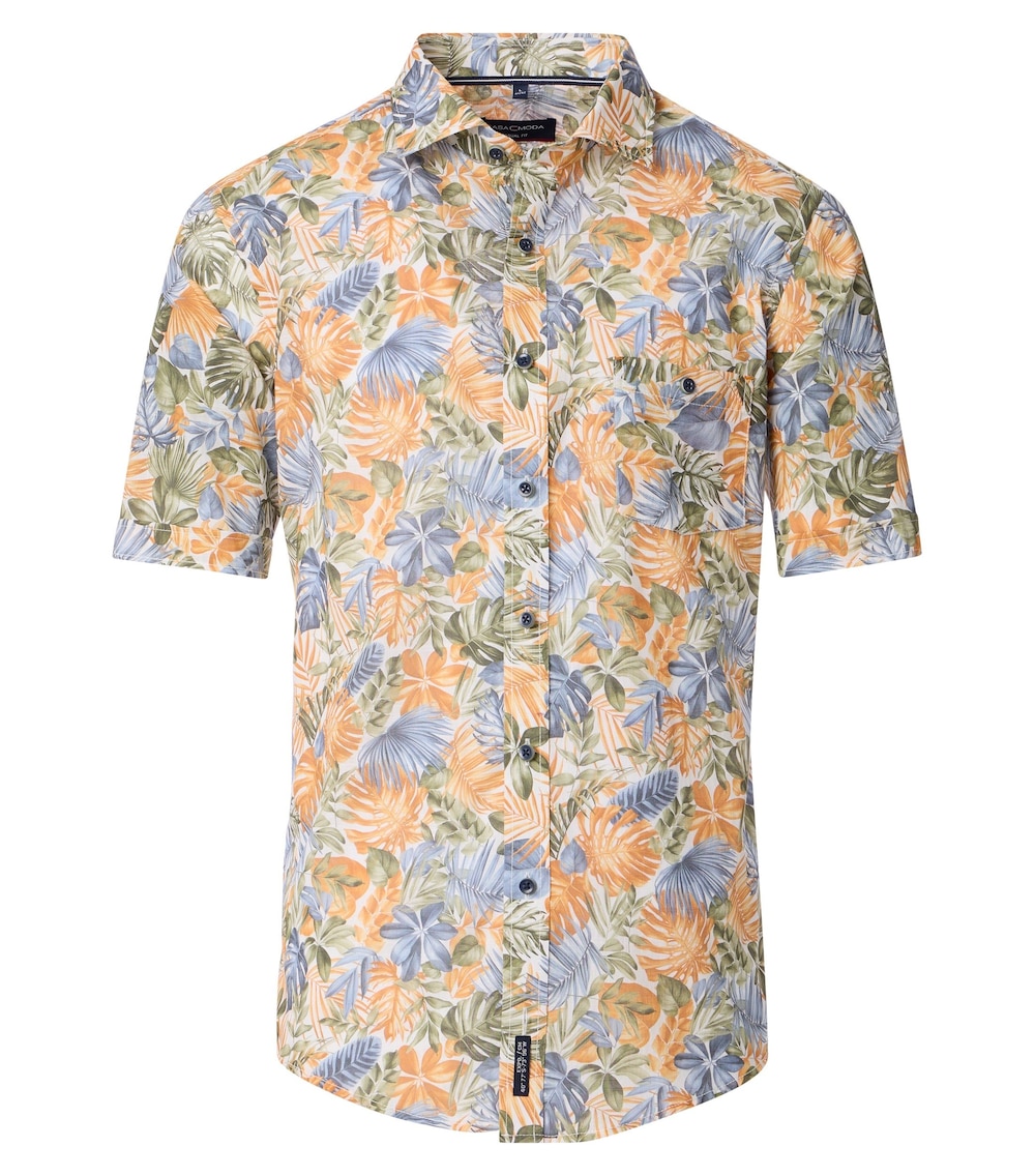 CASAMODA Freizeithemd Kurzarm Print Casual Fit
