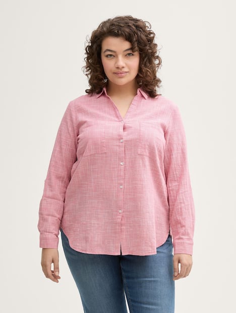 Tom Tailor Women PLUS Blusen & Shirts Plus Size - Bluse mit Brusttaschen