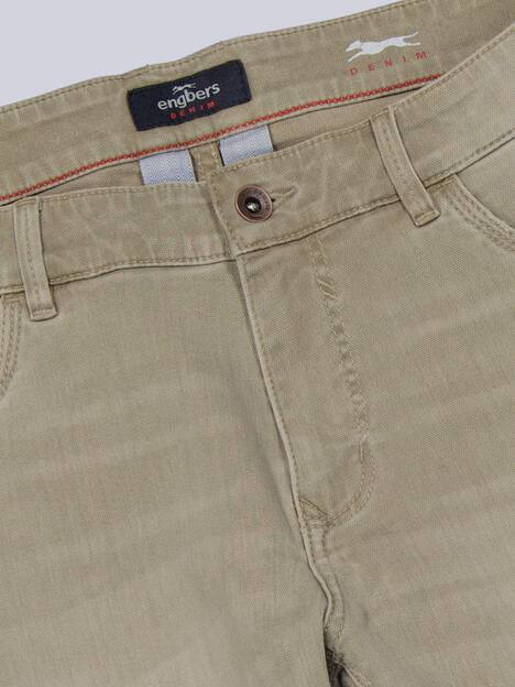 engbers Herren Sportive Jeans mit Soft Touch , Braunbeige