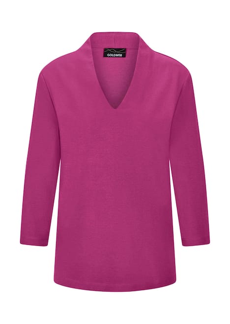 Elegantes Basic-Shirt mit V-Ausschnitt