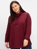 Sweatshirt Langarm Uni Stehkragen