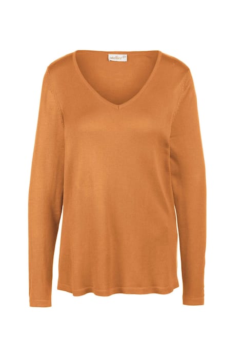 GOLDNER Pullover met V-hals Tricot pullover