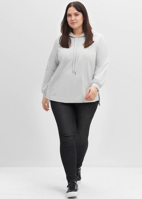 Schlupfjeans Jeggings mit breitem Gummibund Rundumdehnbund Uni