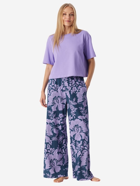 Schiesser Damen Pyjamaoberteil Mix Relax zartlila