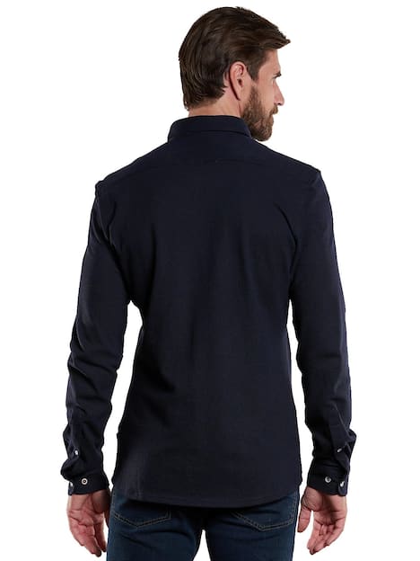 engbers Herren Langarm-Hemd uni , Saphirblau